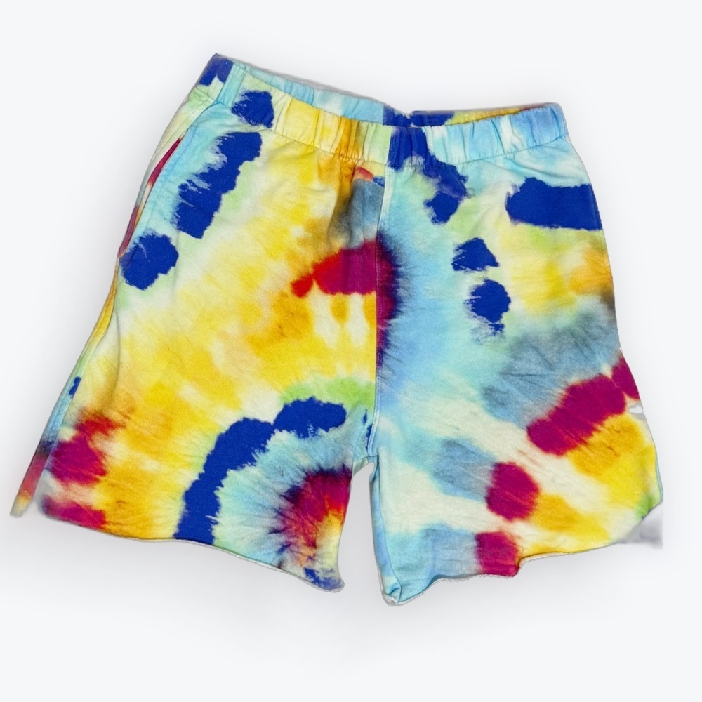 Eywasouls Malibu Abigail high rise, tie-dye organic cotton shorts oversized XS​​